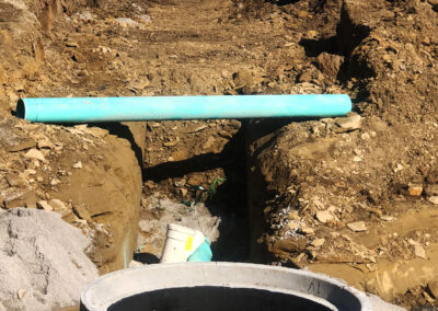 Commercial Development Drainage System with manhole access