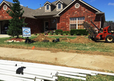 During Installation of Sprinkler System in Owasso