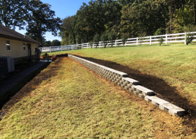Retaining Wall & Drainage System Claremore, OK 2018