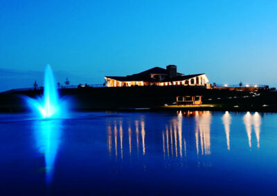 Thompson Mansion Inola, OK 2016 LED color change Fountains Install