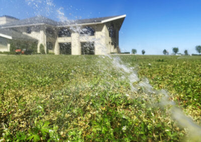 Thompson Mansion Inola, OK 2014 Sprinkler System Install Over 450 sprinkler heads